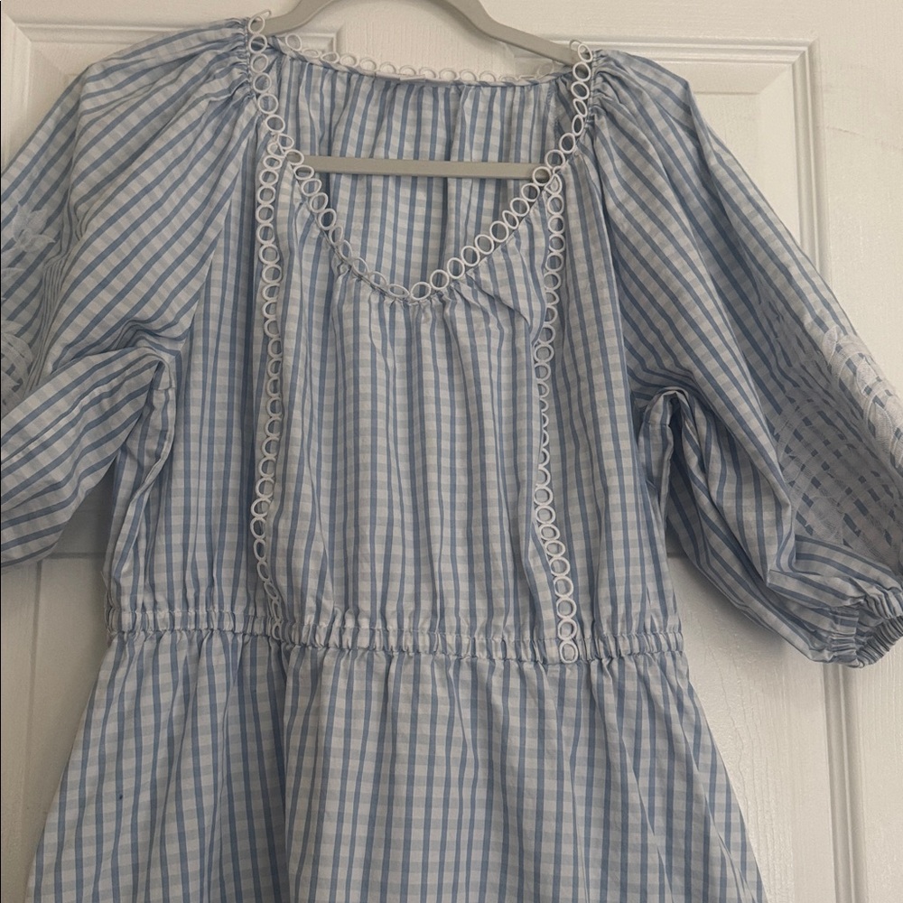 Charter Club Light Blue and white Dress